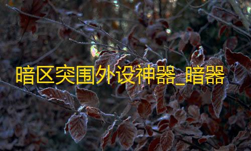 和平精英菜单版mod暗区突围外设神器_暗器突围下载_全境封区暗区地标是固定刷吗